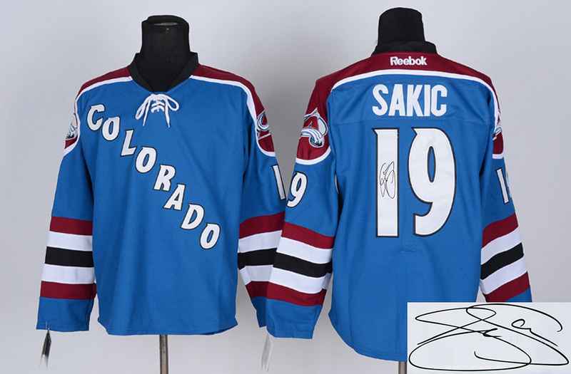 Avalanche 19 Sakic Blue Signature Edition Jerseys