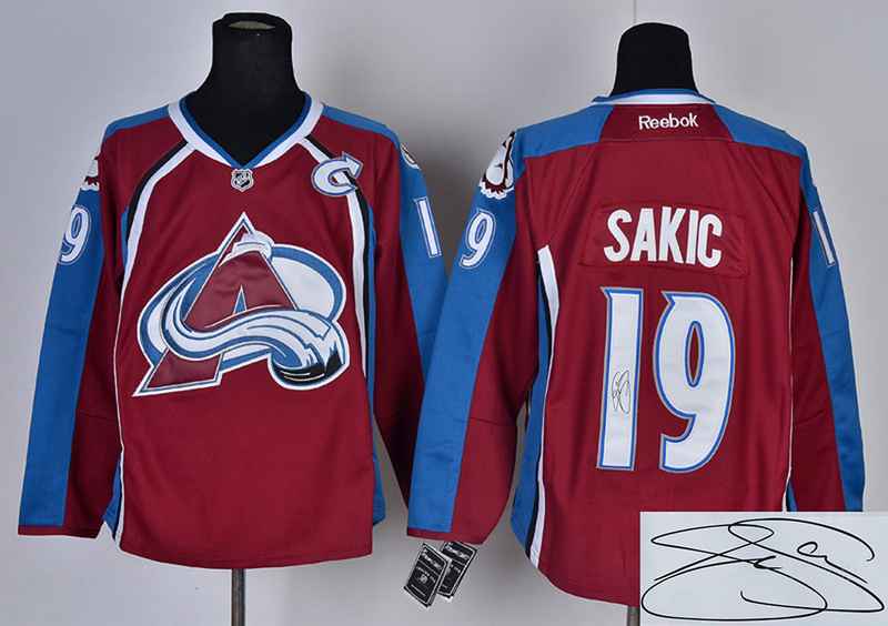 Avalanche 19 Sakic Red Signature Edition Jerseys - Click Image to Close