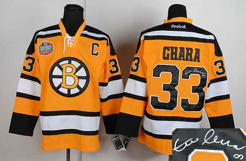 Bruins 33 Chara Orange Signature Edition Jerseys