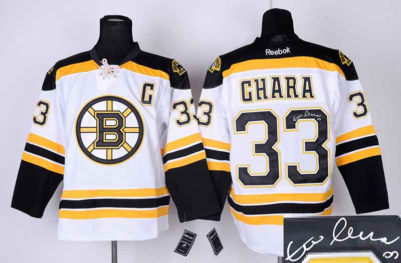 Bruins 33 Chara White Signature Edition Jerseys