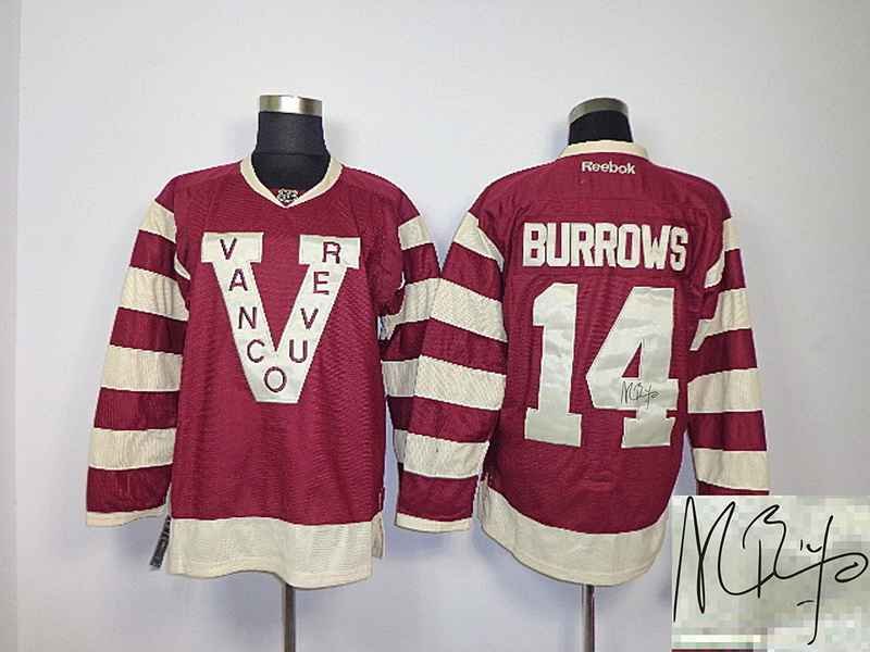 Canucks 14 Burrows Red Signature Edition Jerseys