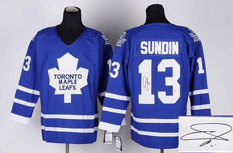 Maple Leafs 13 Sundin Blue Signature Edition Jerseys