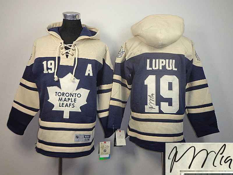 Maple Leafs 19 Lupul Blue Hooded Signature Edition Jerseys