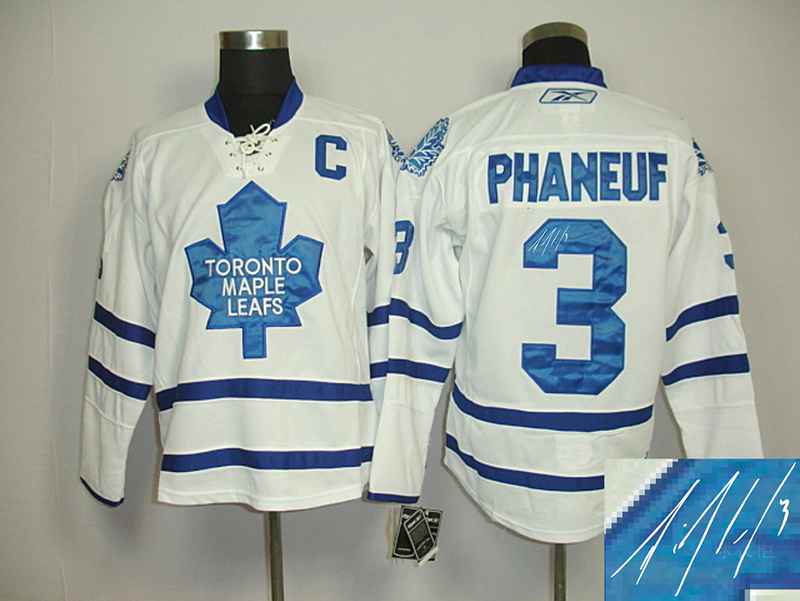 Maple Leafs 3 Phaneuf White C Patch Signature Edition Jerseys