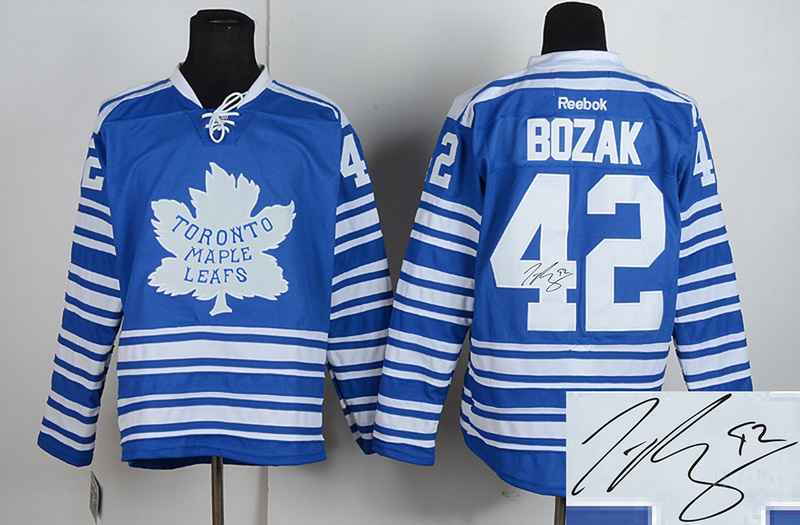 Maple Leafs 42 Bozak Blue Classic Signature Edition Jerseys