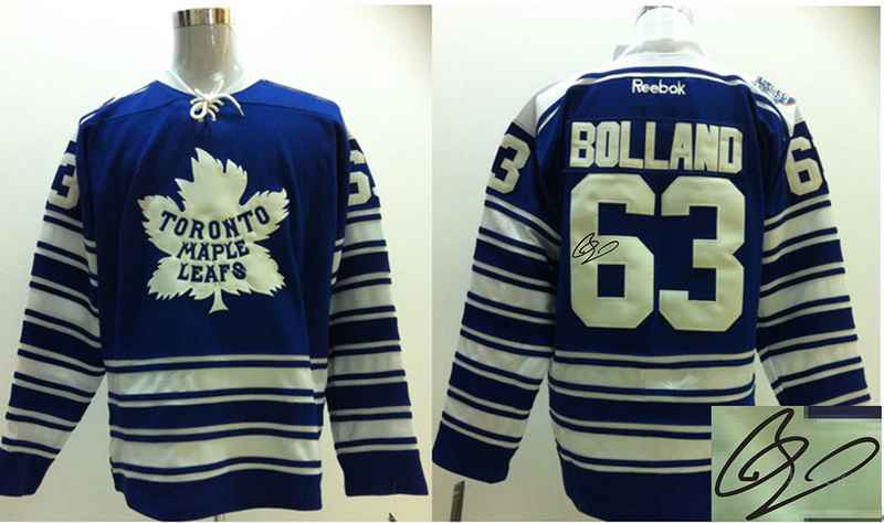 Maple Leafs 63 Bolland Blue Signature Edition Jerseys