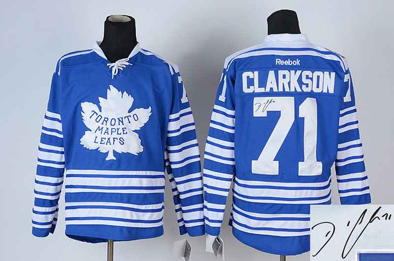 Maple Leafs 71 Clarkson Blue Signature Edition Jerseys
