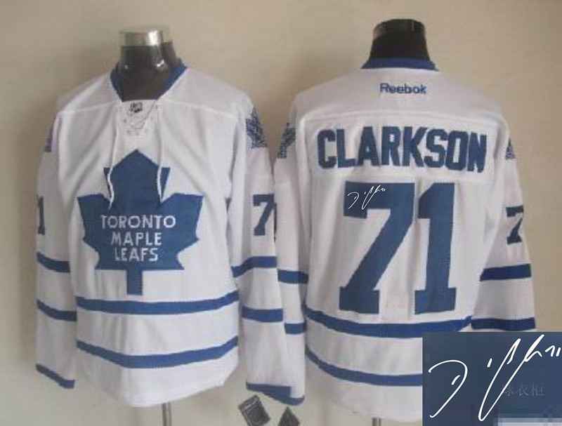 Maple Leafs 71 Clarkson White Signature Edition Jerseys