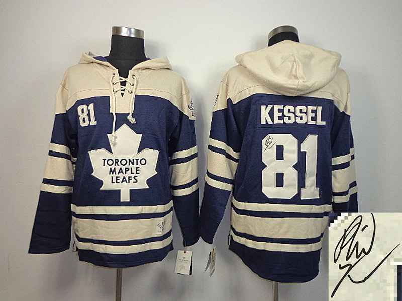 Maple Leafs 81 Kessel Blue Hooded Signature Edition Jerseys