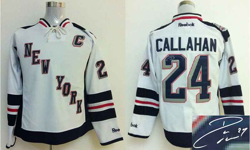 Rangers 24 Callahan White 2014 Stadium Series Signature Edition Jerseys