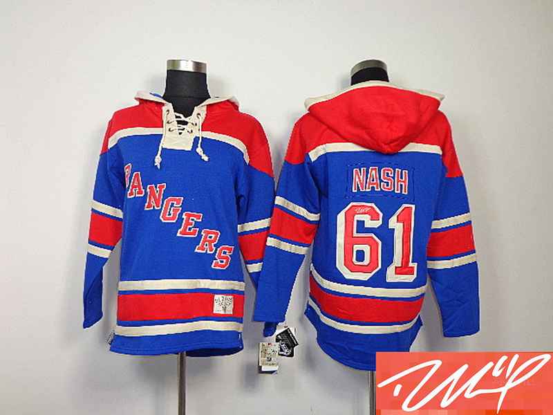 Rangers 61 Nash Blue Hooded Signature Edition Jerseys