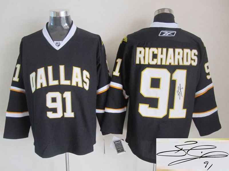 Stars 91 Richards Black Signature Edition Jerseys
