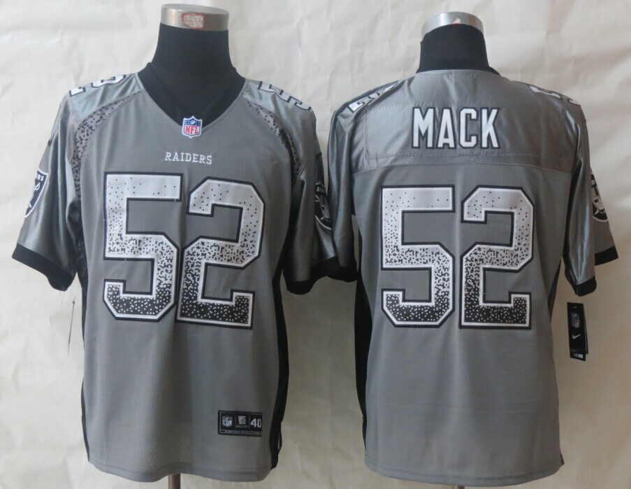 Nike Raiders 52 Mack Silver Drift Elite Jerseys