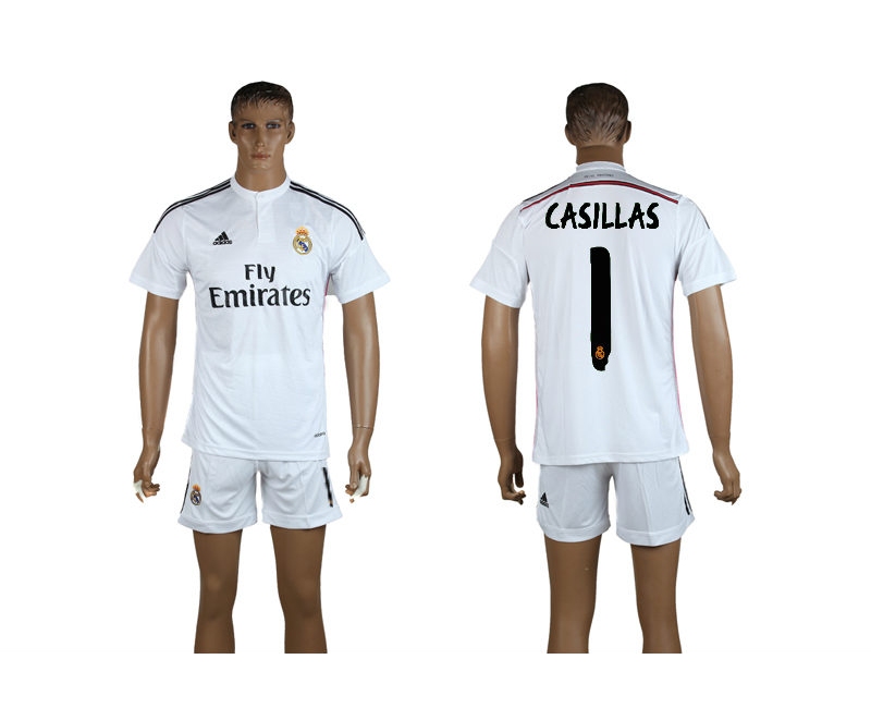 2014-15 Real Madrid 1 Casillas Home Jerseys
