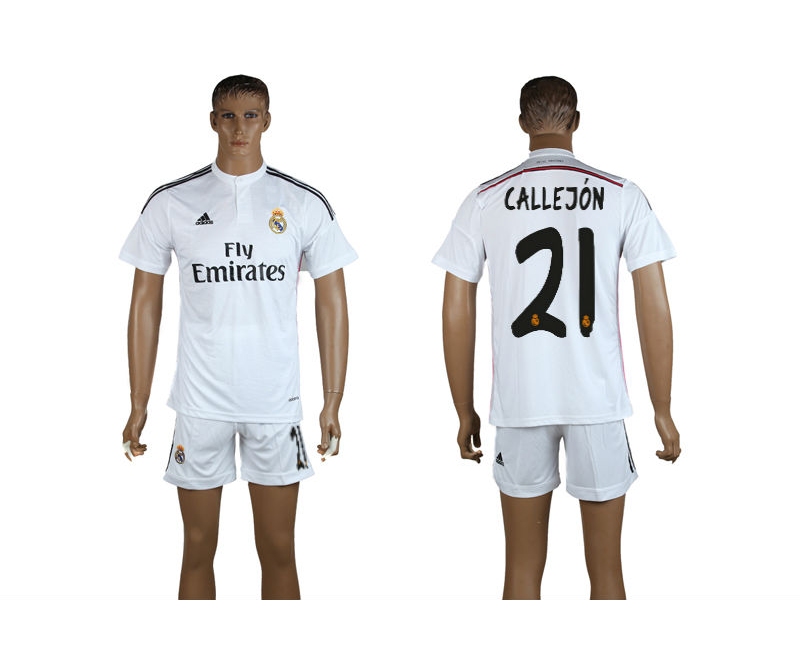 2014-15 Real Madrid 21 Callejon Home Jerseys