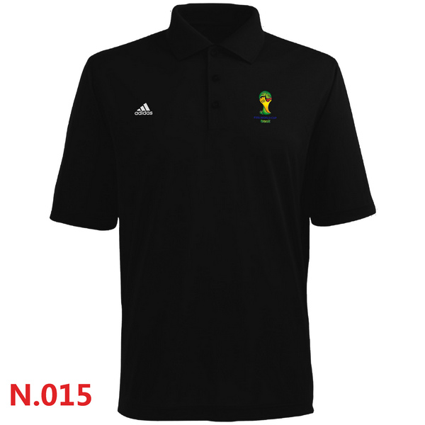 Adidas 2014 World Soccer Logo Authentic Polo Black - Click Image to Close