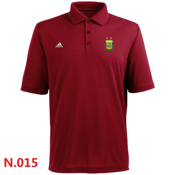 Adidas Argentina 2014 World Soccer Authentic Polo Red - Click Image to Close
