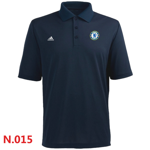 Adidas Chelsea FC Textured Solid Performance Polo D.Blue - Click Image to Close