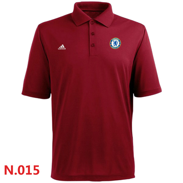 Adidas Chelsea FC Textured Solid Performance Polo Red - Click Image to Close