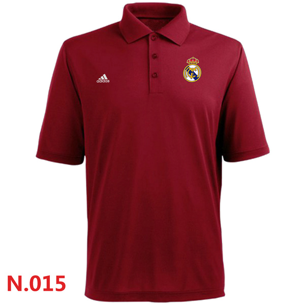 Adidas Real Madrid CF Textured Solid Performance Polo Red