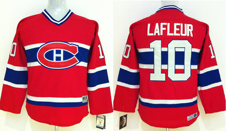 Canadiens 10 Lafleur Red Youth Jersey
