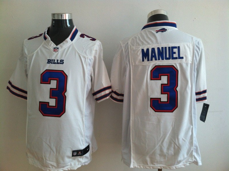 Nike Bills 3 Manuel White Game Jerseys