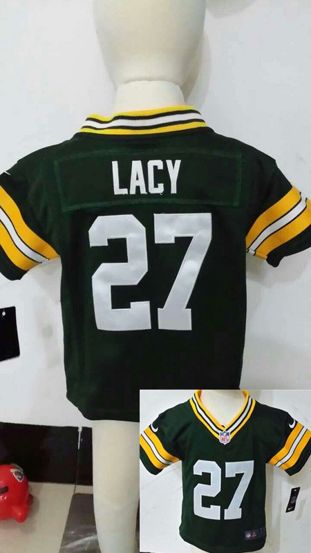 Nike Packers 27 Lacy Green Toddler Game Jerseys