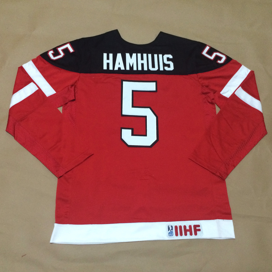 Canada 5 Hamhuis Red 100th Celebration Jerseys