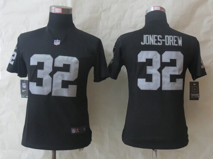 Nike Raiders 32 Jones Drew Black Women Limited Jerseys