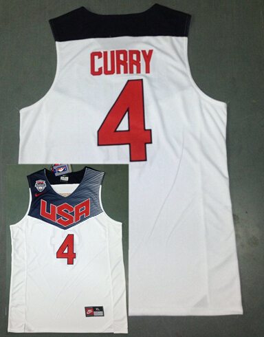 USA 4 Curry White 2014 Jerseys - Click Image to Close