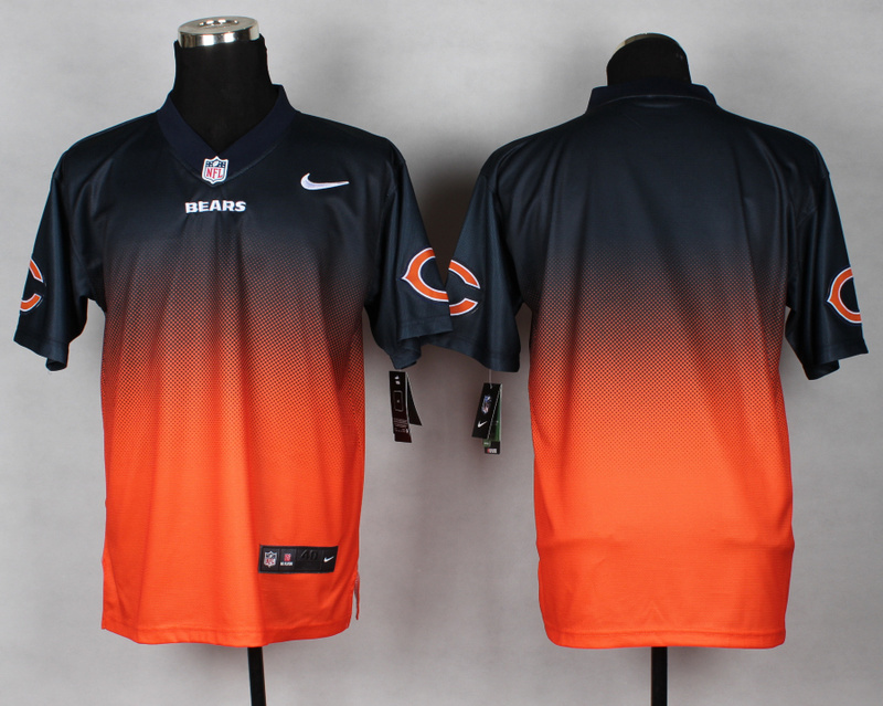 Nike Bears Black And Orange Drift II Elite Custom Jerseys