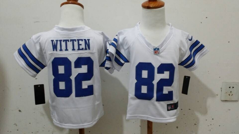Nike Cowboys 82 Witten White Toddler Game Jerseys - Click Image to Close