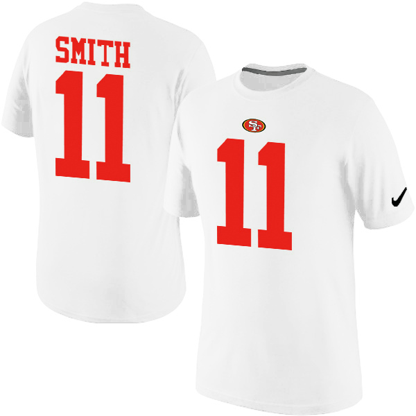 Nike 49ers 11 Smith White Fashion T Shirts