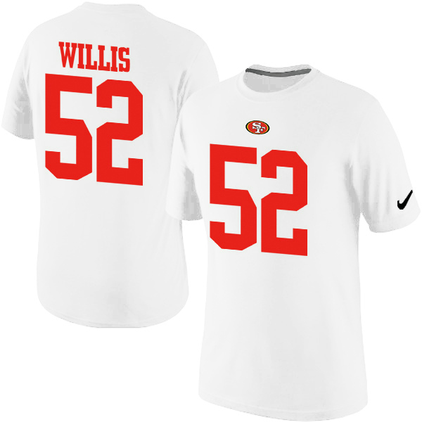 Nike 49ers 52 Willis White Fashion T Shirts2