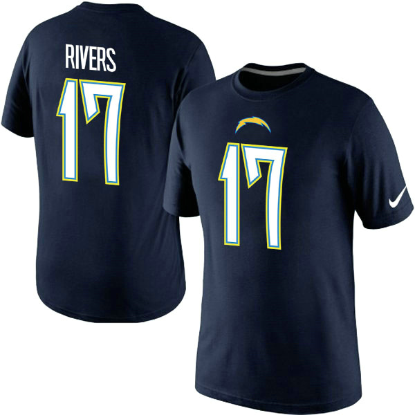 Nike Chargers 17 Rivers Navy Blue Fashion T Shirt2