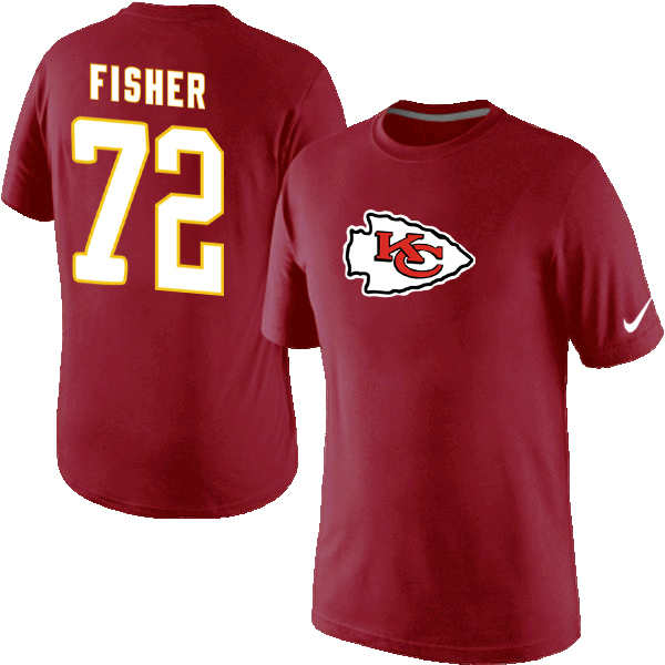 Nike Chiefs 72 Fisher Red Fashion T Shirt