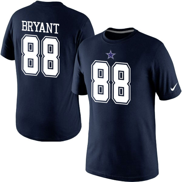 Nike Cowboys 88 Bryant Blue Fashion T Shirt2