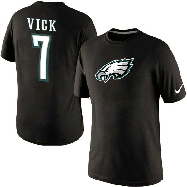 Nike Eagles 7 Vick Black Fashion T Shirt