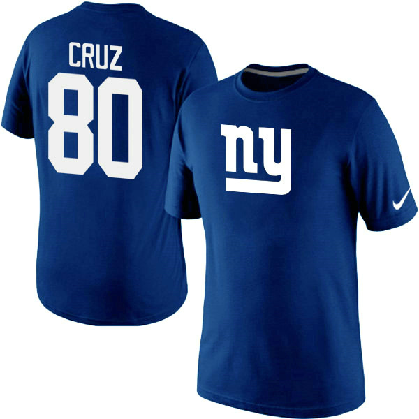 Nike Giants 80 Cruz Paul Blue Fashion T Shirts
