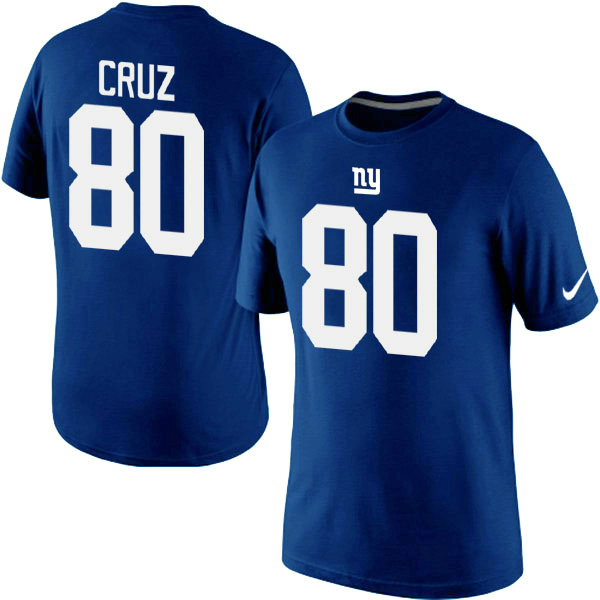 Nike Giants 80 Cruz Paul Blue Fashion T Shirts2