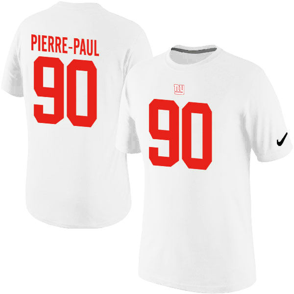 Nike Giants 90 Pierre Paul White Fashion T Shirts2