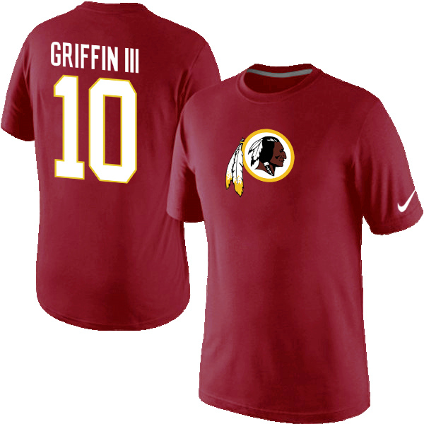 Nike Redskins 10 Griffin III Red Fashion Jerseys