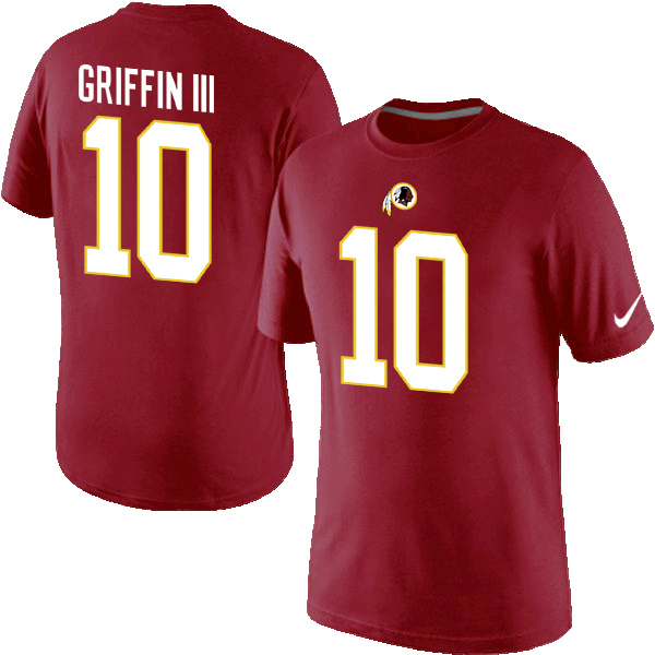 Nike Redskins 10 Griffin III Red Fashion Jerseys2