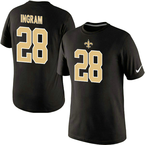 Nike Saints 28 Ingram Black Fashion T Shirts