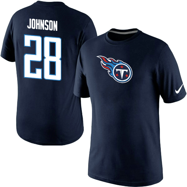 Nike Titans 28 Johnson Blue T Shirt Nike Titans 28 Johnson Blue T Shirt