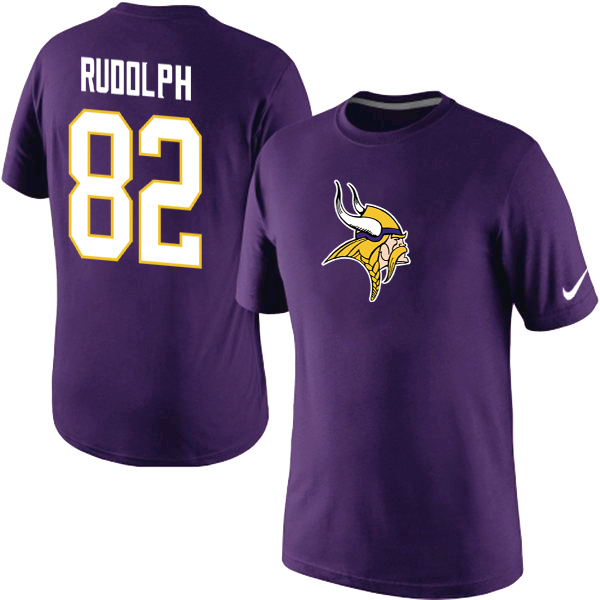 Nike Vikings 82 Rudolph Purple Fashion T Shirt