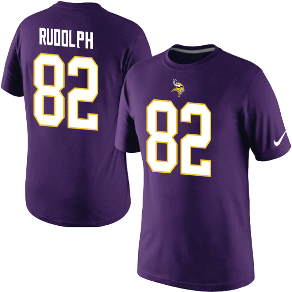 Nike Vikings 82 Rudolph Purple Fashion T Shirt2