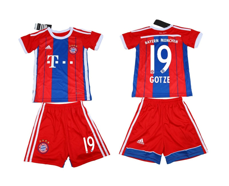 2014-15 Bayern Munchen 19 Gotze Home Youth Soccer Jersey