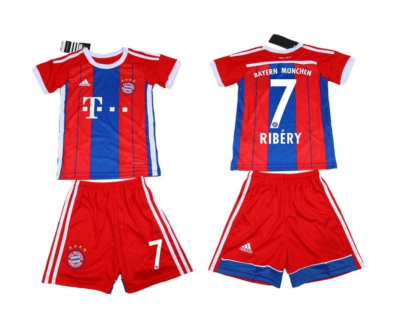 2014-15 Bayern Munchen 7 Ribery Home Youth Soccer Jersey