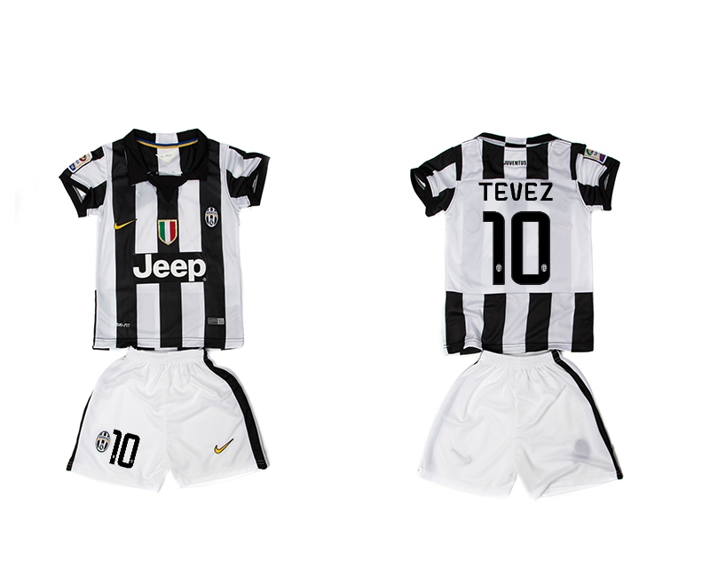 2014-15 Juventus 10 Tevez Home Youth Soccer Jersey